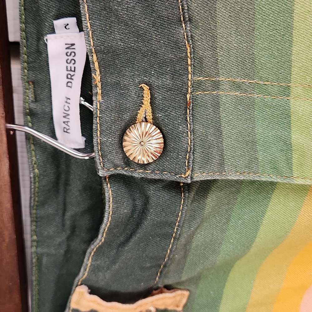 Ranch Dress'n By Fallon Taylor Rainbow Super Flare Jeans Size 2 Southwestern - Picture 5 of 12